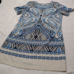 Woman's Abercrombie & Fitch Paisley dress Blue and White size M